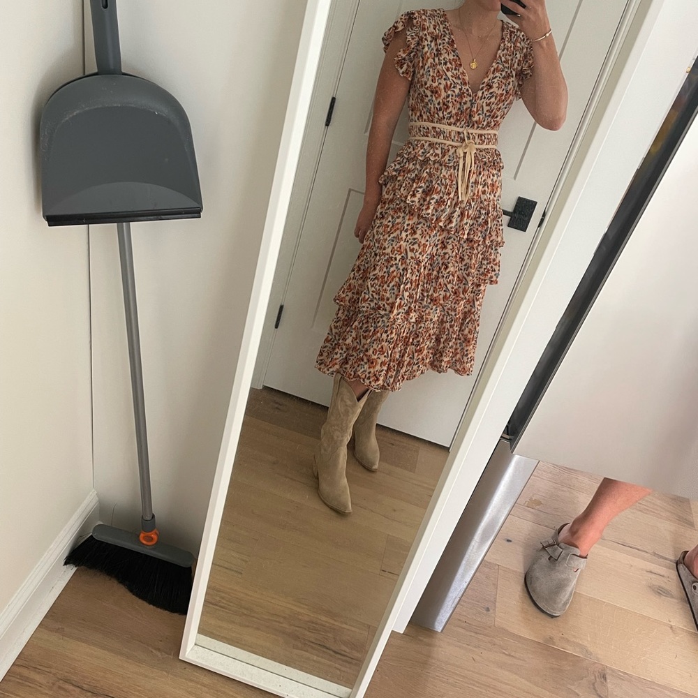Ulla Johnson Floral Print Midi Length Dress